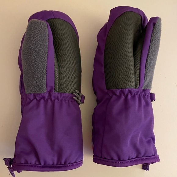 Head Waterproof Girls Purple Pink Snow Winter Ski Mittens Size Small Age 4-6 - Picture 2 of 3
